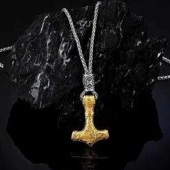 Bobo Cover Official Store Saint Morris Viking Hammer Stainless Steel Necklace