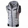 XIPENG Mens Wardrobe Store Saint Morris Zipper Hooded Vest Men's Apparels