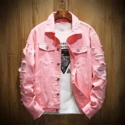 QCIV Official Store Men's Apparels Saint Morris Ripped Denim Jacket