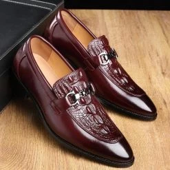 Ka Ka Trend Store Emiliano Croc-Embossed Loafers Men's Apparels