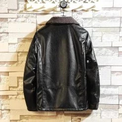 FAVOCENT Official Store Sky Madrid Leather Jacket