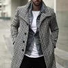 DiyForYou Men's Apparels Parris Plaid Overcoat
