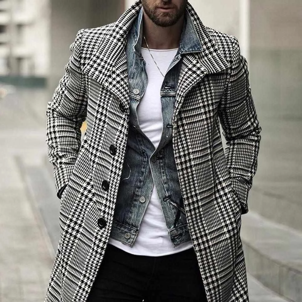 DiyForYou Men's Apparels Parris Plaid Overcoat 3 DiyForYou Men's Apparels Parris Plaid Overcoat