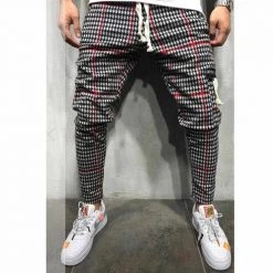 Bo LUN Store Men's Apparels Street Style Plaid Joggers