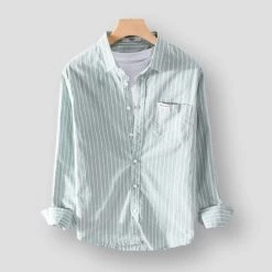 BOKCHOY Official Store Men's Apparels Sky Madrid Brugg Striped Shirt