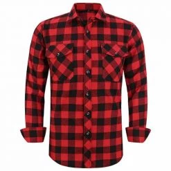 QISHA MEN SHIRT Store North Royal Munich Plaid Shirt