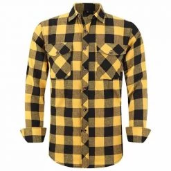 QISHA MEN SHIRT Store North Royal Munich Plaid Shirt