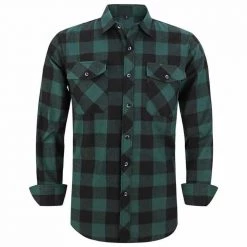QISHA MEN SHIRT Store North Royal Munich Plaid Shirt