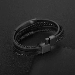 OBSEDE Factory Store Saint Morris Woven Leather Bracelets Men's Apparels