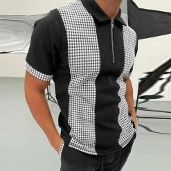 Lipswag Clothes Store Men's Apparels Sky Madrid Polo Zip Shirt