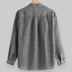 OG Waves Store Sky Madrid Striped 3/4 Sleeve Casual Shirt