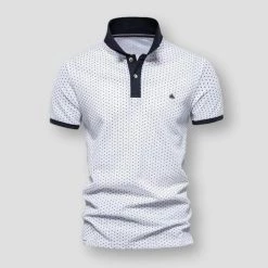 AIOPESON Official Store North Royal Polka Dot Polo Shirt