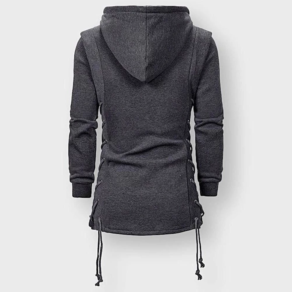 YiBaoXin Store Men's Apparels Saint Morris Lace Up Longline Hoodie 5 YiBaoXin Store Men's Apparels Saint Morris Lace Up Longline Hoodie