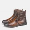 Shop1154122 Store Bonded Vegan Leather Boots Men's Apparels