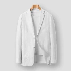 Large Men Shirts High Quality Store Sky Madrid Mourillon Linen Blazer