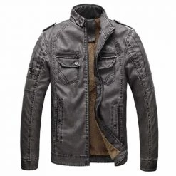 Hangzhou Bolubao II Store North Royal Leather Fleece Jacket