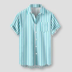 ELK 2 Store Men's Apparels Sky Madrid Herlen Striped Shirt 7 ELK 2 Store Men's Apparels Sky Madrid Herlen Striped Shirt
