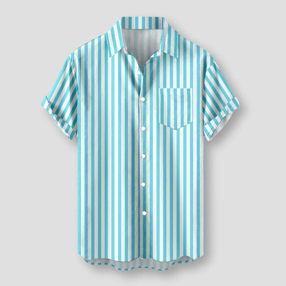 ELK 2 Store Men's Apparels Sky Madrid Herlen Striped Shirt 5 ELK 2 Store Men's Apparels Sky Madrid Herlen Striped Shirt