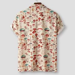 987 Crooked Store North Royal Mushroom Beach Shirt Men's Apparels