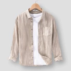 Pinecypress Official Store Men's Apparels Saint Morris Guidel Linen Shirt