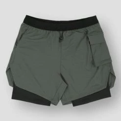 LZP Boys Fitness Store Sky Madrid Double Layer Athletic Shorts Men's Apparels