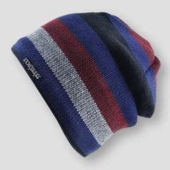 TQMSMY Official Store Sky Madrid Striped Knitted Beanie