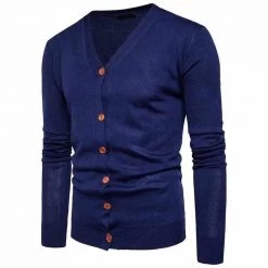 SUSONG XULING Store North Royal V-Neck Button-Up Cardigan