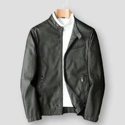Woodvoice Official Store Sky Madrid Desert Rider Leather Jacket