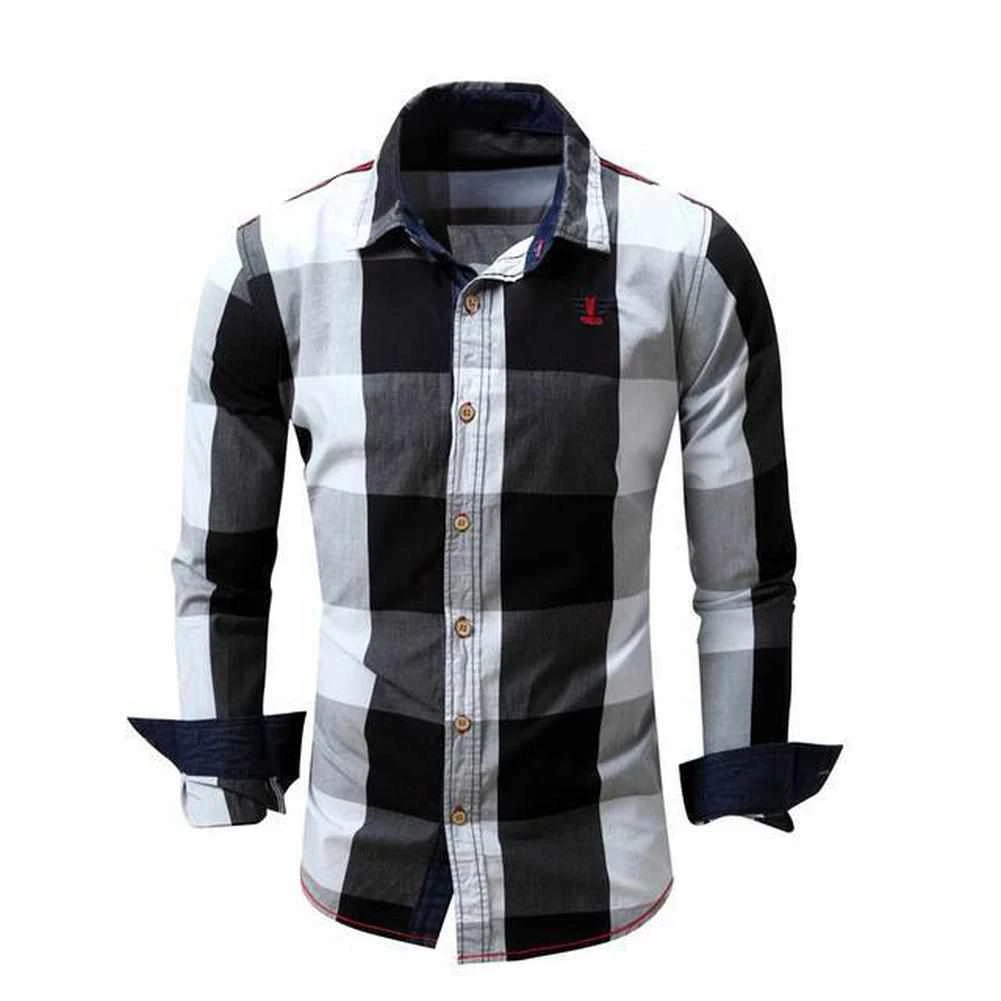 Mr Handsome Store Saint Morris Plaid Slim Long Sleeve Shirt Men's Apparels 6 Mr Handsome Store Saint Morris Plaid Slim Long Sleeve Shirt Men's Apparels