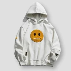 GONTHWID Official Store Sky Madrid Zip It Smiley Hoodie Men's Apparels