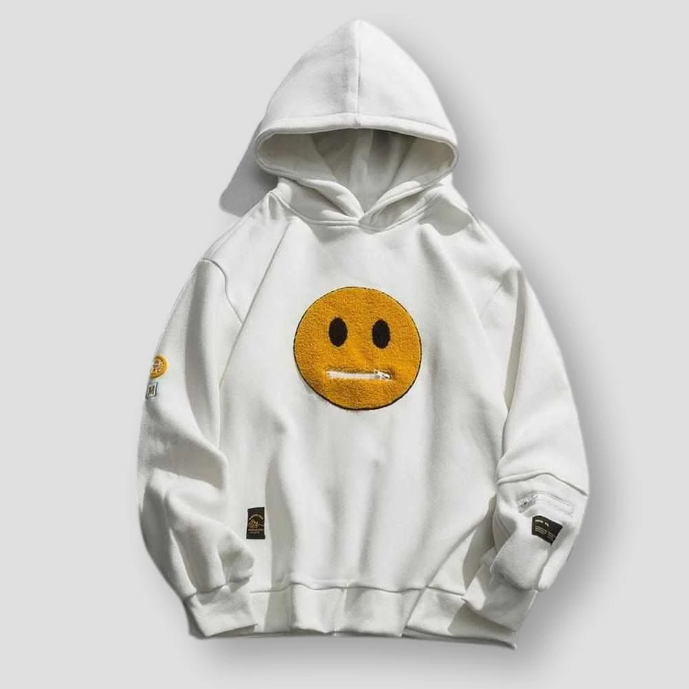 GONTHWID Official Store Sky Madrid Zip It Smiley Hoodie Men's Apparels 4 GONTHWID Official Store Sky Madrid Zip It Smiley Hoodie Men's Apparels