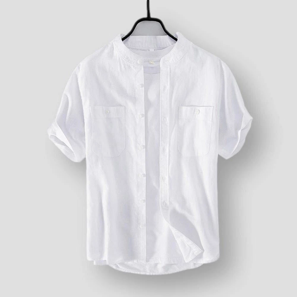 MOGELAISI Official Store North Royal Verdon Linen Shirt Men's Apparels 6 MOGELAISI Official Store North Royal Verdon Linen Shirt Men's Apparels