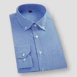 BAIDAFEI Official Store Men's Apparels North Royal Essential Plaid Shirt