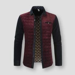 Ccfg 1992 Store Men's Apparels Sky Madrid Patchwork Quilted Jacket