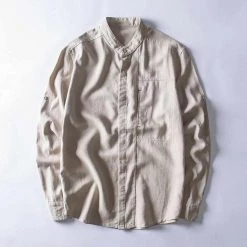 June30 Store Men's Apparels Sky Madrid Aruba Linen Long-Sleeve Shirt