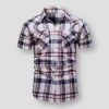 AIOPESON Official Store Men's Apparels Sky Madrid Taunton Plaid Shirt 2 AIOPESON Official Store Men's Apparels Sky Madrid Taunton Plaid Shirt