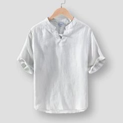 M Cotton Linen Store Saint Morris Trier Linen Shirt Men's Apparels