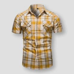AIOPESON Official Store Men's Apparels Sky Madrid Taunton Plaid Shirt