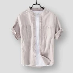 MOGELAISI Official Store North Royal Verdon Linen Shirt Men's Apparels 8 MOGELAISI Official Store North Royal Verdon Linen Shirt Men's Apparels