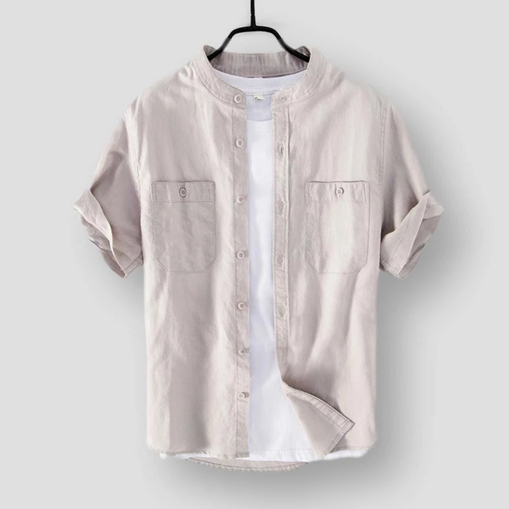 MOGELAISI Official Store North Royal Verdon Linen Shirt Men's Apparels 5 MOGELAISI Official Store North Royal Verdon Linen Shirt Men's Apparels