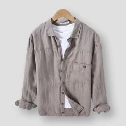 Pinecypress Official Store North Royal Harlan Linen Shirt Men's Apparels