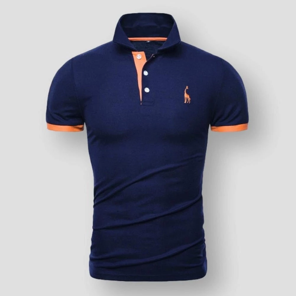 AIOPESON Official Store Sky Madrid Giraffe Polo Shirt Men's Apparels