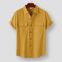 XIPENG Mens Wardrobe Store Men's Apparels Sky Madrid Lewis Linen Shirt