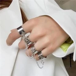 YG02 Store North Royal Multi Layer Chain Metal Rings