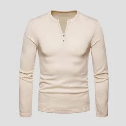 Mens Hipster Clothes Store Sky Madrid Basic Henley Shirt Men's Apparels