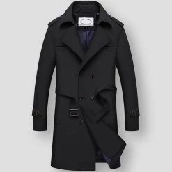 Men's Formal Coat Store North Royal Long Belt Coat