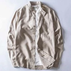 June30 Store Men's Apparels Sky Madrid Aruba Linen Long-Sleeve Shirt