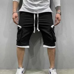 Muscle Brothers Store Sky Madrid Urban Cargo Zip Pocket Shorts Men's Apparels