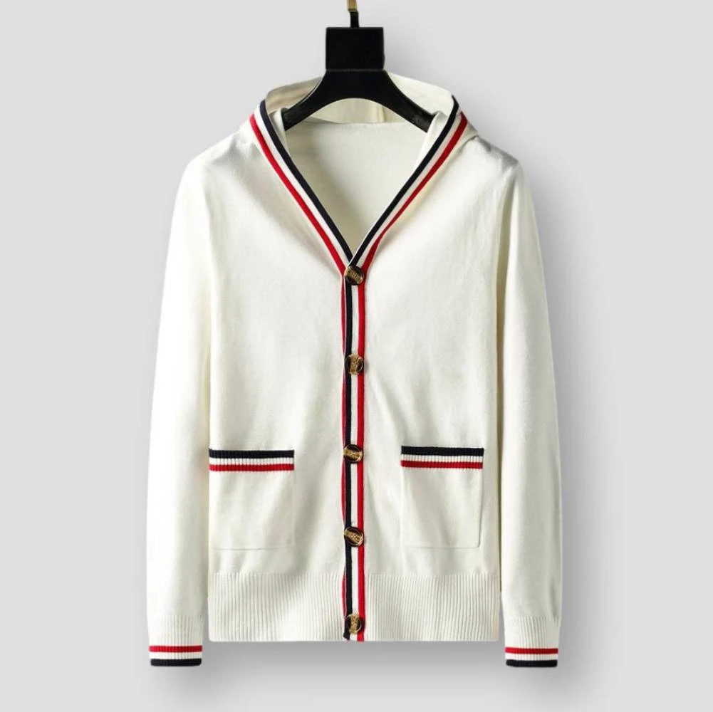 Acong Store Sky Madrid Striped Button-Up Cardigan Men's Apparels 4 Acong Store Sky Madrid Striped Button-Up Cardigan Men's Apparels