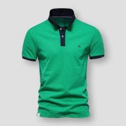 AIOPESON Official Store North Royal Polka Dot Polo Shirt